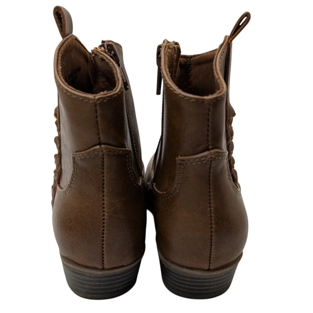 Sonoma Ankle Boots Brown Zipped Memory Foam Goods For Life Girls Thirteen SEE